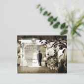 Vintage WedingのRSVP 出欠カード (スタンド正面)