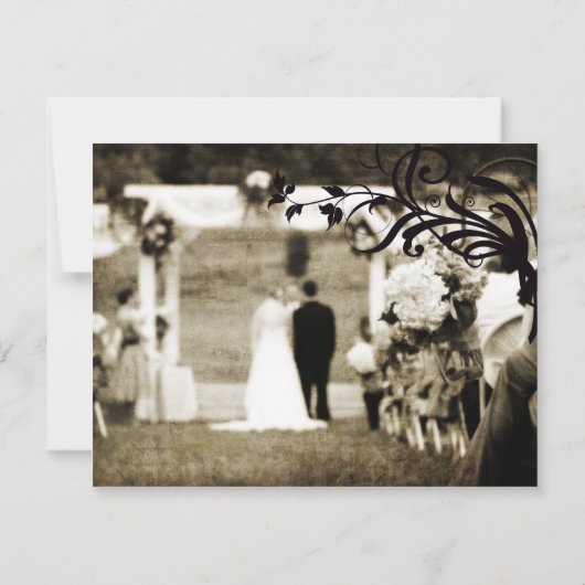 Vintage WedingのRSVP 出欠カード (裏面)