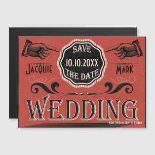 Vintage Weding Save The Date(賞味期限) マグネット招待状