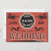 Vintage Weding Save The Date（賞味期限） マグネット招待状 (正面)