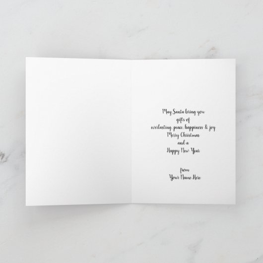 Vintage Weihnachtskarte カード (内部)