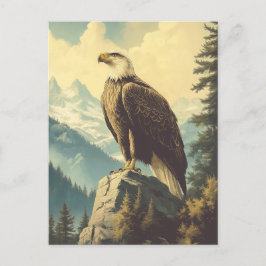 Vintage Weisskopfseeadler Alaska Postkarte ポストカード