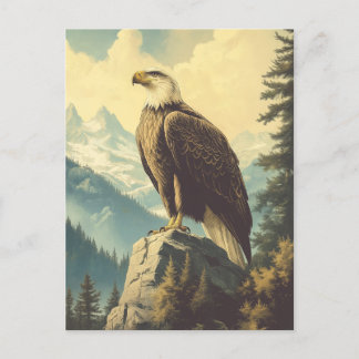 Vintage Weisskopfseeadler Alaska Postkarte ポストカード