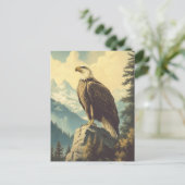 Vintage Weisskopfseeadler Alaska Postkarte ポストカード (スタンド正面)