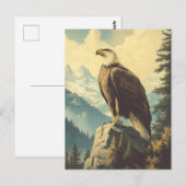 Vintage Weisskopfseeadler Alaska Postkarte ポストカード (正面/裏面)