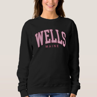 Vintage Wells Beach ME Maine summer Preppy Throwba スウェットシャツ