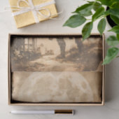 Vintage Werewolf Halloween Moon Decoupage  薄葉紙 (ギフト)