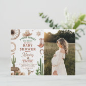 Vintage Western Cowboy Baby shower Invitation  招待状 (スタンド正面)