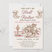 Vintage Western Cowboy Birthday Invitation 招待状 (正面)