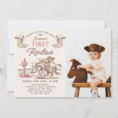 Vintage Western Cowboy First Rodeo Invitation  招待状 (正面)