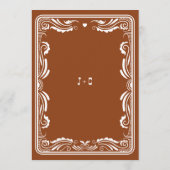 Vintage Western Cowboy Rustic Country Wedding 招待状 (裏面)