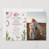 Vintage Western Cowgirl Baby shower Invitation  招待状 (正面)
