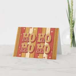 Vintage Western Ho Ho Ho Christmas シーズンカード