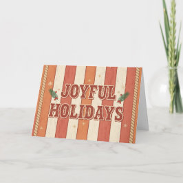 Vintage Western Joyful Holidays Christmas シーズンカード