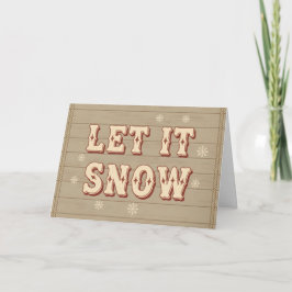 Vintage Western Let It Snow Christmas シーズンカード
