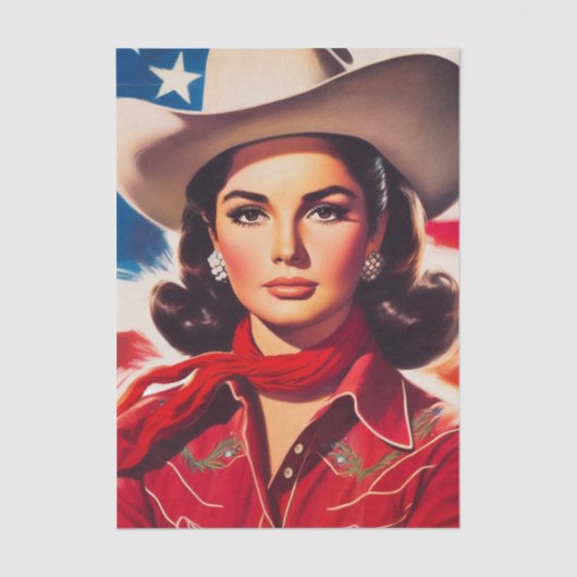 Vintage Western Pin-up 薄葉紙 (正面)