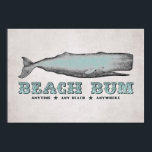 Vintage Whale Beach Bum Poster ポスター<br><div class="desc">Vintage Victorian Sperm Whale Beach Bum,  Anytime - Any Beach - Anywhere,  Poster.</div>