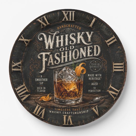 Vintage Whiskey ペーパープレート (正面)