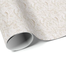 Vintage White Damask Coquette Wrapping Paper ラッピングペーパー