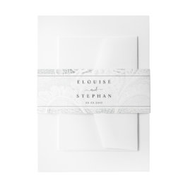 Vintage White Lace Wedding 招待状ベリーバンド