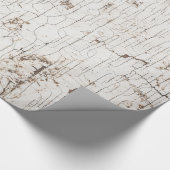 Vintage White Painted Wood ラッピングペーパー (角)