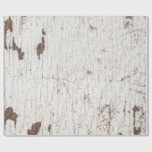 Vintage White Painted Wood ラッピングペーパー (フラット)