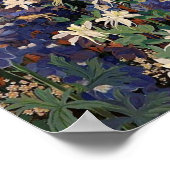 Vintage White Peacock Poster ポスター (角)