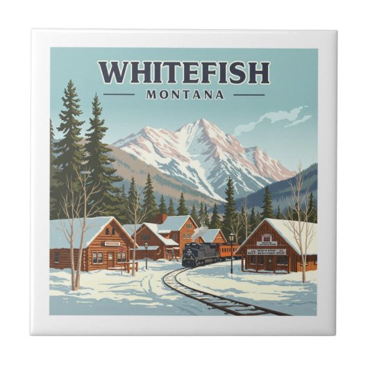 Vintage Whitefish Montana タイル (正面)