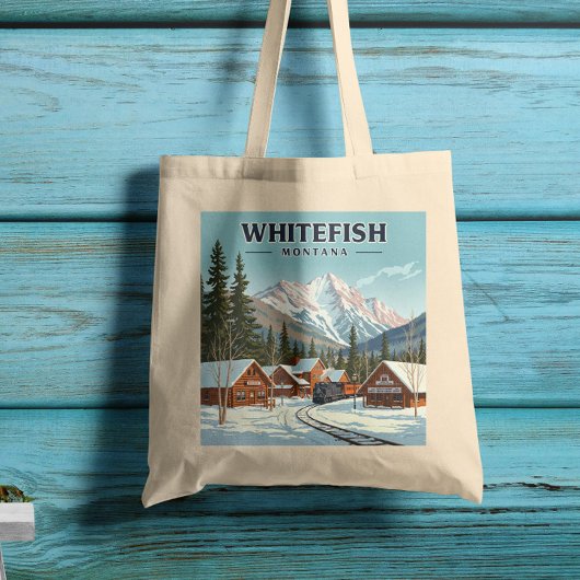 Vintage Whitefish Montana トートバッグ
