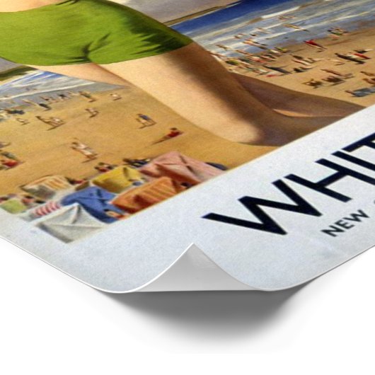 Vintage Whitley Bay, England ポスター (角)
