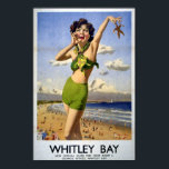 Vintage Whitley Bay, England ポスター<br><div class="desc">Vintage Travel Poster</div>