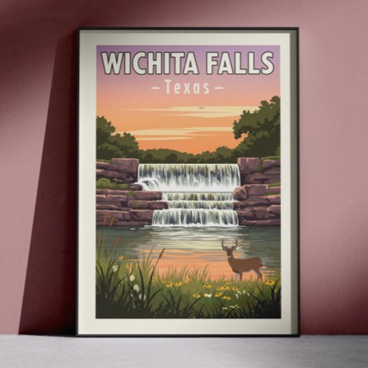 Vintage Wichita Falls Texas ポスター