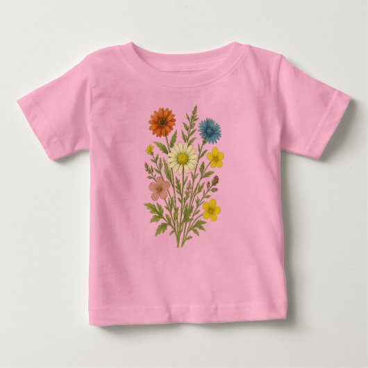 Vintage wildflower ベビーTシャツ (正面)