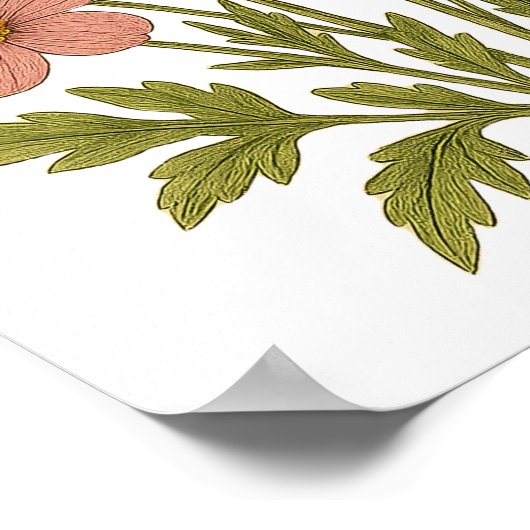 Vintage Wildflower ポスター (角)