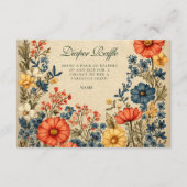 Vintage Wildflower Botanical Diapper Raffle  エンクロージャーカード (正面)