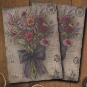Vintage Wildflower Bouquet Ephemera Decoupage 薄葉紙