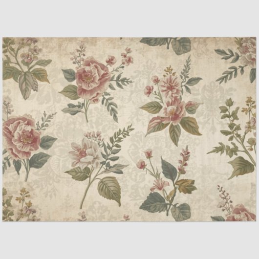 Vintage Wildflower Decoupage Tissue Paper 薄葉紙 (正面)
