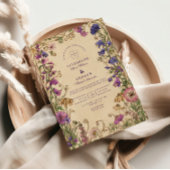 Vintage Wildflower Garden Wedding 招待状