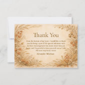 Vintage Wildflower Graduation Party サンキューカード (正面)