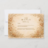 Vintage Wildflower Graduation Party 出欠カード (正面)