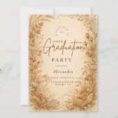 Vintage Wildflower Graduation Party 招待状 (正面)