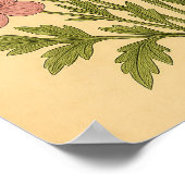 Vintage Wildflower on Weathered Paper ポスター (角)