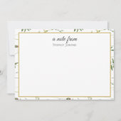 Vintage Wildflower Personalized ノートカード (正面)