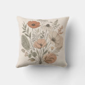 Vintage Wildflower Pillow クッション (裏面)