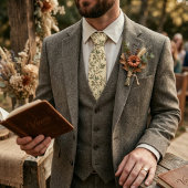 Vintage Wildflower Rustic Vine Pattern  ネクタイ