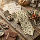 Vintage Wildflower Rustic Vine Pattern  ネクタイ