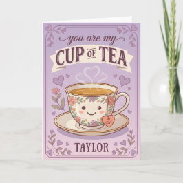 vintage Wildflower sweetheart purple Cup Tea シーズンカード