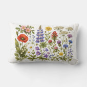 Vintage Wildflowers and Garden Flowers  ランバークッション (裏面)
