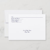 Vintage Wildflowers Birds & Butterflies Wedding 出欠カード (裏面)