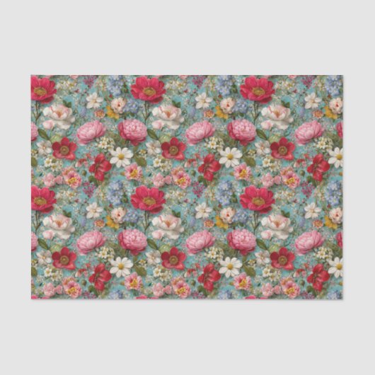 Vintage Wildflowers Decoupage 薄葉紙 (正面)